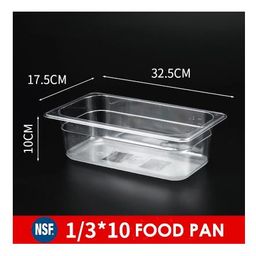 Polycarbonate Food pan 1/3 tinggi 10CM - foodpan 1/3 T10 tahan 100C