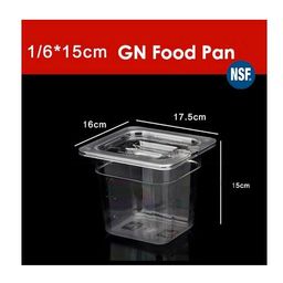 Polycarbonate Food pan 1/6 tinggi 15CM - foodpan 1/6 T15 tahan 100C