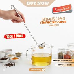 Irus Stainless ukur 10cc Centong Syrup Ladle Soup 10ML SAOS BUMBU SENDOK