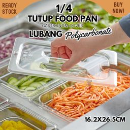 tutup Food pan polycarbonarte LUBANG 1/4 Gastronom penyaji makanan