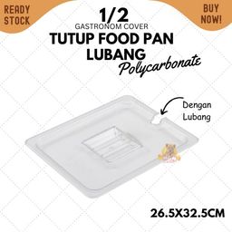 tutup Food pan polycarbonarte LUBANG 1/2 Gastronom penyaji makanan